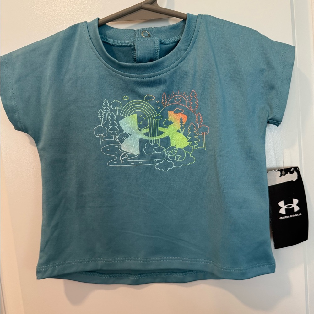 Under Armour Blue Short Sleeve Tee with Graphic Design